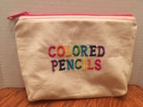 Colored Pencils Zipper Pouch