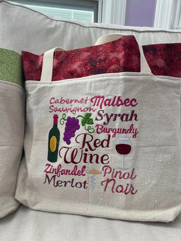 Red Wine Tote Bag
