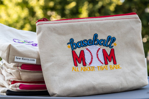 Baseball Mom Zipper Pouch