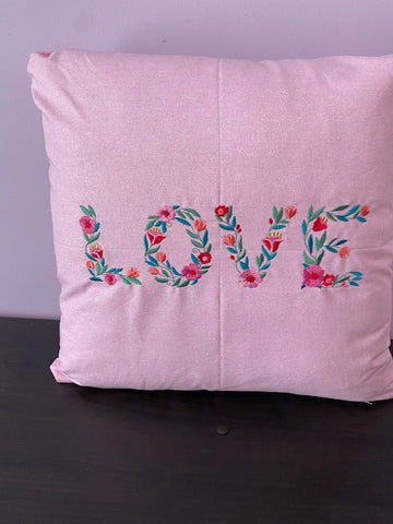 Dainty Petals LOVE Pillow Cover