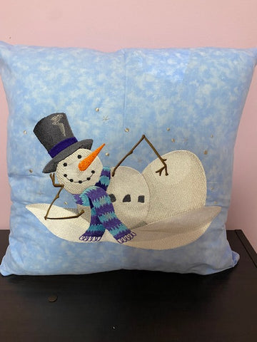 Chillin' Snowman Pillow Cover