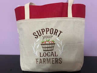 Support Your Local Farmers Tote (5 color design)