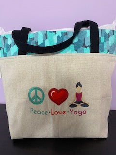 Peace Love Yoga Tote-Female