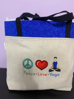 Peace Love Yoga Tote-Male