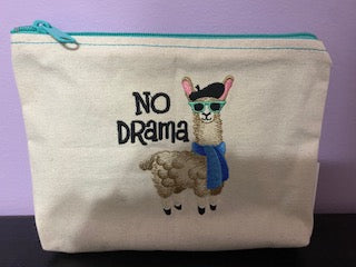 No Drama Llama Zipper Pouch