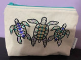 Sea Turtle Trio Zipper Pouch