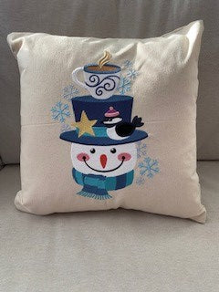 Frosty & Fabulous Snowman Pillow Cover