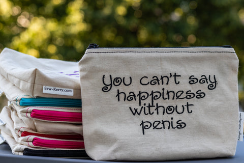 Can't Say Happiness Zipper Pouch