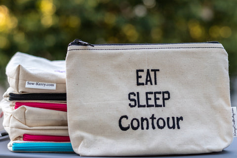 Eat Sleep Contour Zipper Pouch