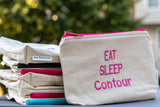 Eat Sleep Contour Zipper Pouch