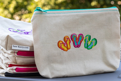 Flip Flop Trio Zipper Pouch