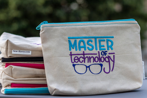 Master of Technology Zipper Pouch