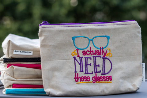 Need These Glasses Zipper Pouch