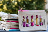 Shades of Pink Lipstick Zipper Pouch