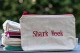 Shark Week Zipper Pouch