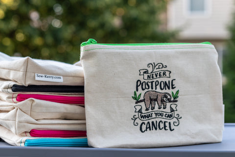 Never Postpone What You Can Cancel Zipper Pouch