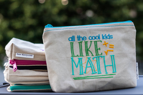 Cool Kids Like Math Zipper Pouch