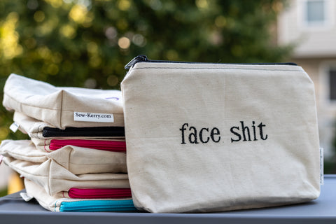 Face Shit Zipper Pouch