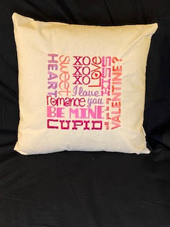 Words of Love Pillow Cover